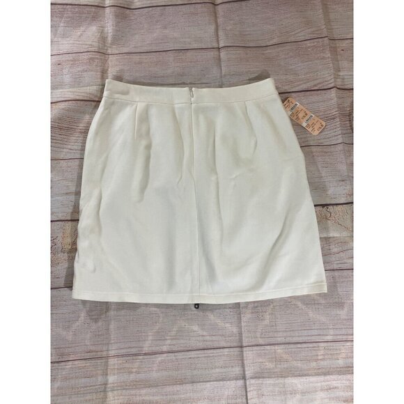 NWT Bailey 44 Women's White Double Front Zip Mini Skirt - Large - Picture 9 of 12